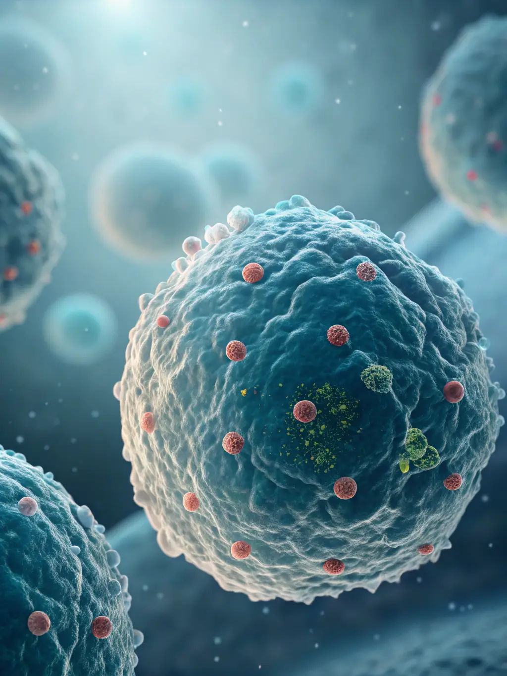An illustration depicting the process of gene editing using CRISPR-Cas9 technology, showing the molecular machinery targeting and modifying a DNA sequence within a cell.