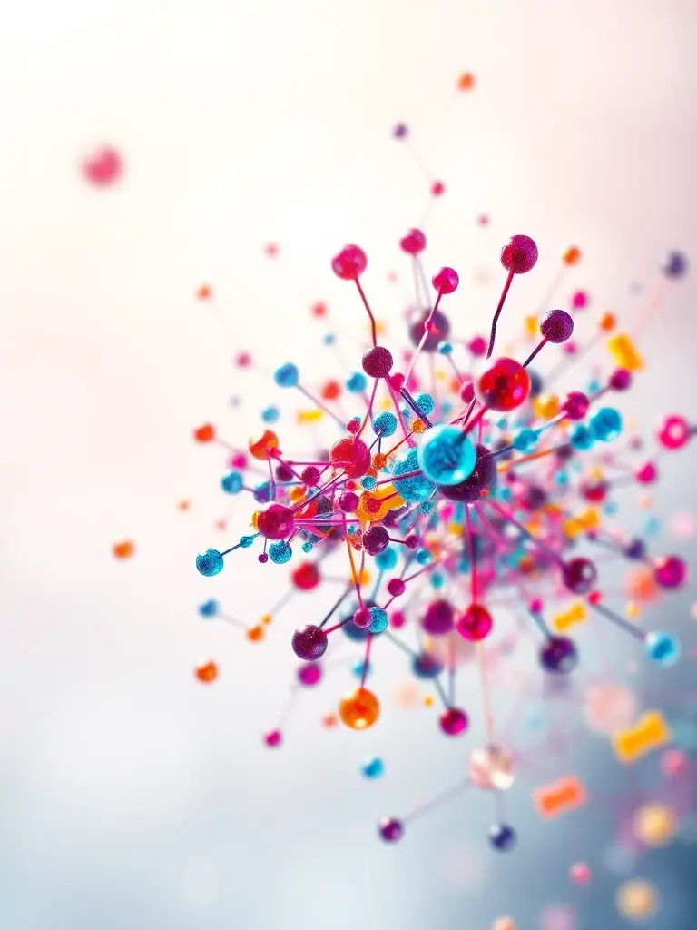 An abstract representation of quantum computing, with qubits and entangled particles forming a complex, interconnected network.