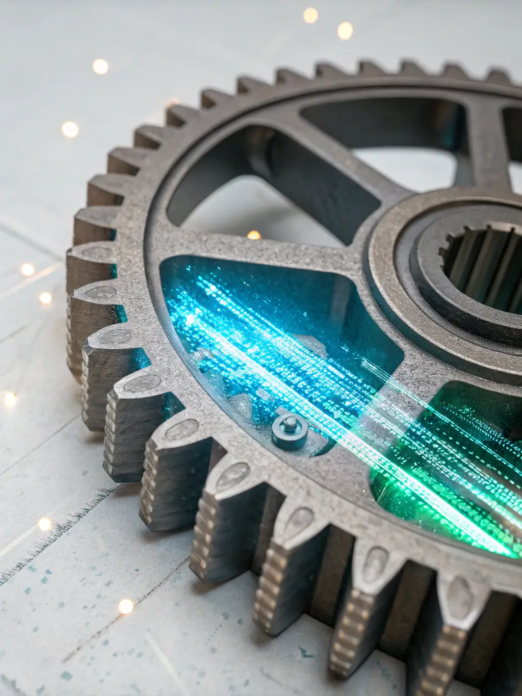 A complex network of gears and cogs working together, symbolizing the intricate systems and problem-solving nature of engineering.